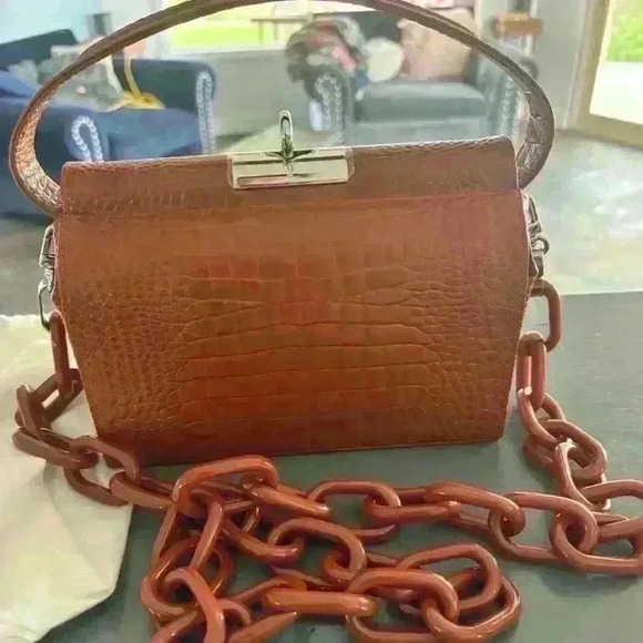 gu_de  Milky Bag.  Three Way Mock Croc Leather Handbag. NWT - Picture 2 of 13